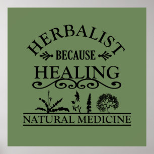 herbalist omdat genezing poster