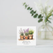 Herbalist Planten Waterverf Vierkante Visitekaartje (Staand voorkant)