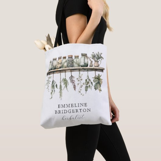 Herbalist Watercolor Tote Tote Bag (Dichtbij)
