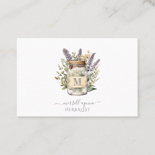 Herbalist Waterverf Kruiden Visitekaartje (Voorkant)