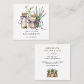 Herbalist Waterverf Vierkante Visitekaartje (Voorkant / Achterkant)