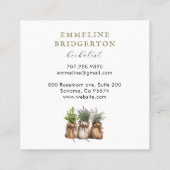 Herbalist Waterverf Vierkante Visitekaartje (Achterkant)