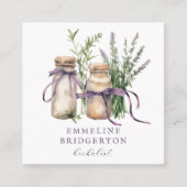 Herbalist Waterverf Vierkante Visitekaartje (Voorkant)