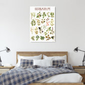  herbarium groen Plant grafiek Canvas Afdruk (Insitu (Slaapkamer))