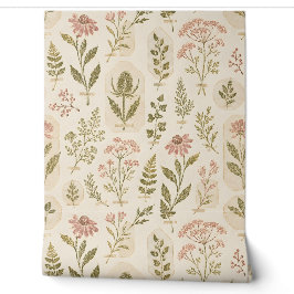 Herbarium nr. 7 Vintage Botanicals afneembare beha Behang