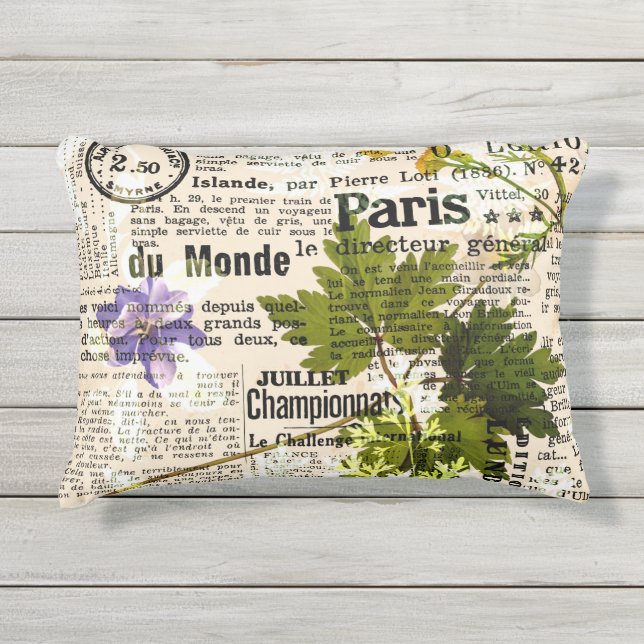 Herbarium voor buitengebruik, Pillow 16 x 12 inch Buitenkussen (Voorkant)