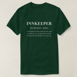 Herbergier Funny RPG Definitie Met Witte Tekst T-shirt