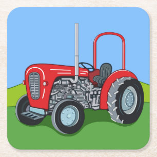Herbert de Tractor Kartonnen Onderzetters