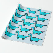 Herbert Dinosaur Wrapping Paper Cadeaupapier (Uitgerold)