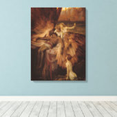 Herbert Draper - De klaagzang voor Icarus Canvas Afdruk (Insitu (Houten vloer))