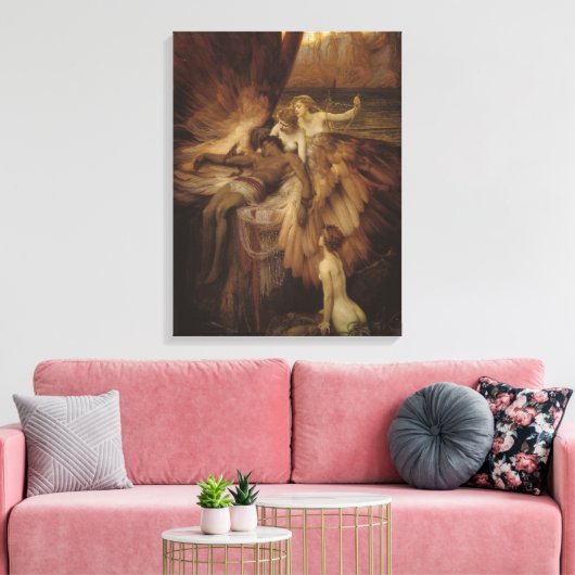 Herbert Draper - De klaagzang voor Icarus Canvas Afdruk (Insitu (Woonkamer))