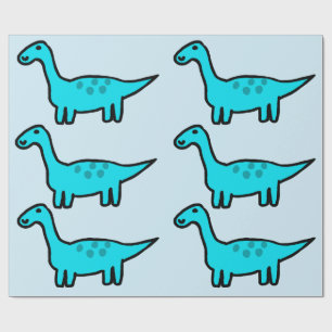 Herbert het blauwe dinosaurus inpakpapier
