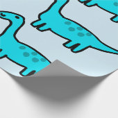 Herbert het blauwe dinosaurus inpakpapier (Hoek)