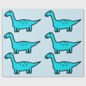 Herbert het blauwe dinosaurus inpakpapier (Vlak)