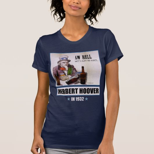 Herbert Hoover 1932 Campaign Women's Dark T-shirt (Voorkant)
