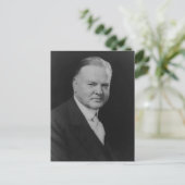 Herbert Hoover 31ste President Briefkaart (Staand voorkant)