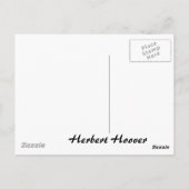 Herbert Hoover 31ste President Briefkaart (Achterkant)