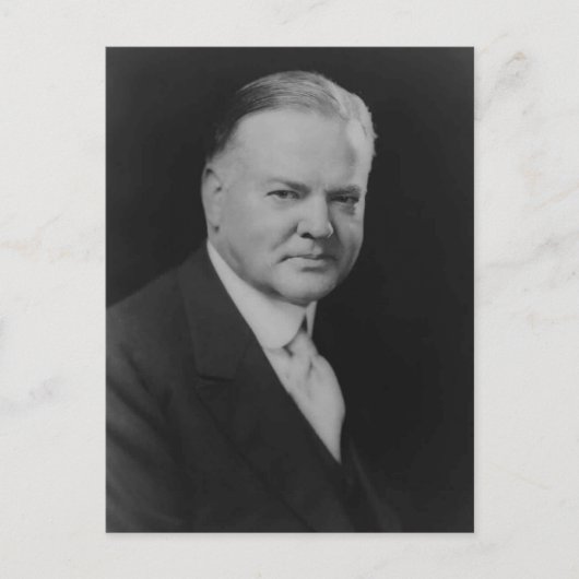 Herbert Hoover 31ste President Briefkaart (Voorkant)