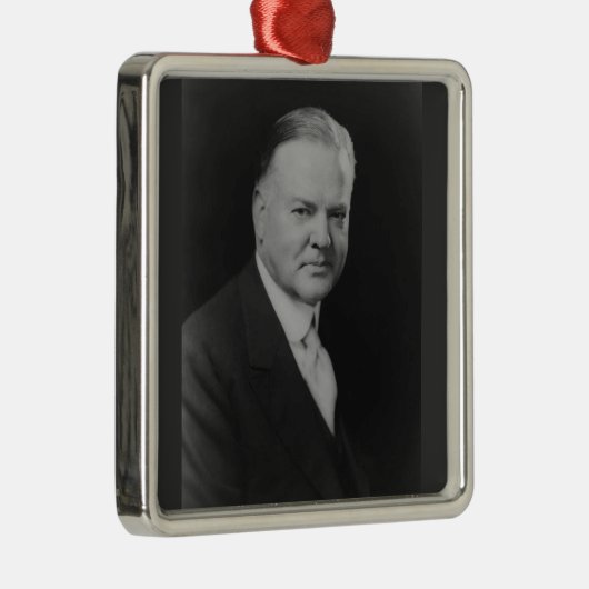 Herbert Hoover 31ste President Metalen Ornament (Rechts)