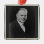 Herbert Hoover 31ste President Metalen Ornament (Voorkant)