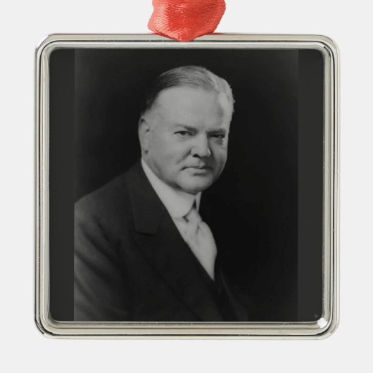 Herbert Hoover 31ste President Metalen Ornament (Voorkant)