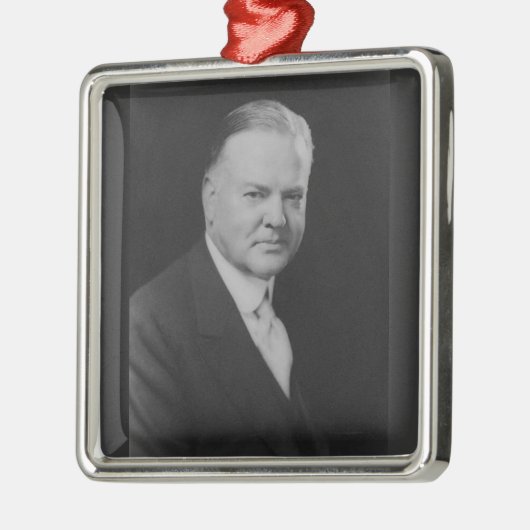 Herbert Hoover 31ste President Metalen Ornament (Links)