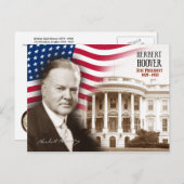 Herbert Hoover - 31ste President van de VS Briefkaart (Voorkant / Achterkant)