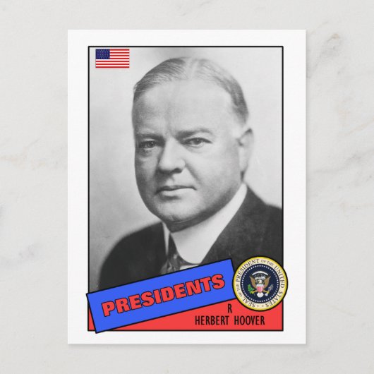 Herbert Hoover Baseball Card Briefkaart (Voorkant)