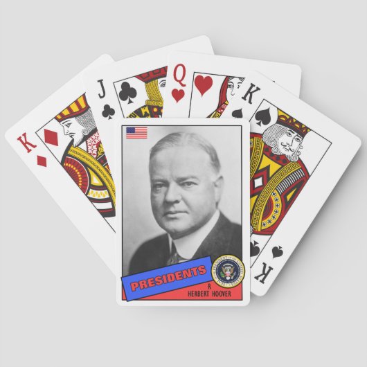 Herbert Hoover Baseball Card Speelkaarten (Achterkant)