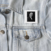 Herbert Hoover Vierkante Button 5,1 Cm (In situ)