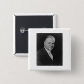 Herbert Hoover Vierkante Button 5,1 Cm (Voorkant /achterkant)