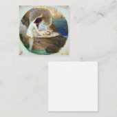 Herbert James Draper - A Water Baby 1900 Vierkante Visitekaartje (Voorkant / Achterkant)