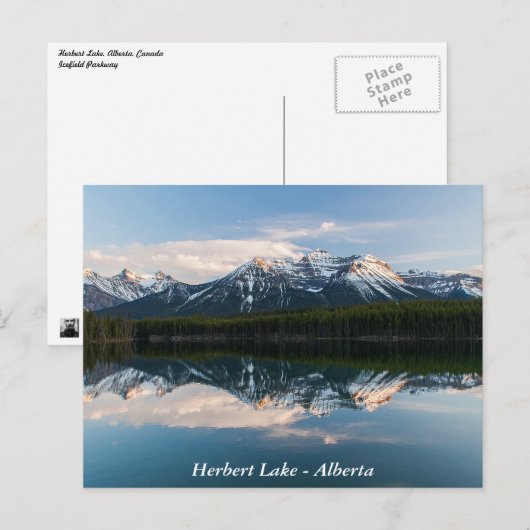 Herbert Lake, Alberta, Canada briefkaart (Voorkant / Achterkant)