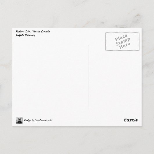Herbert Lake, Alberta, Canada briefkaart (Achterkant)