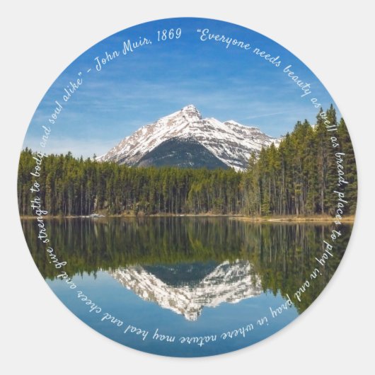 Herbert Lake, Banff NP, Canada Ronde Sticker (Voorkant)