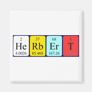 Herbert periodiek table name magnet