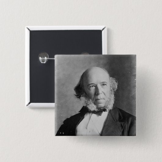 Herbert Spencer Vierkante Button 5,1 Cm (Voorkant /achterkant)