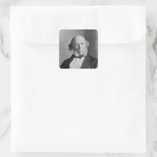 Herbert Spencer Vierkante Sticker (Tas)
