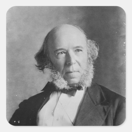 Herbert Spencer Vierkante Sticker (Voorkant)