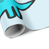 Herbert the Blue Dinosaur Wrapping Paper Cadeaupapier (Rol Hoek)