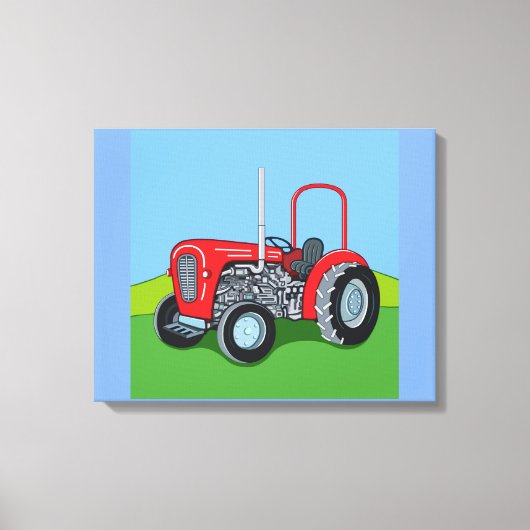 Herbert the Tractor Canvas Afdruk (Voorkant)