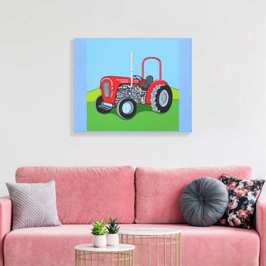 Herbert the Tractor Canvas Afdruk (Insitu (Woonkamer))