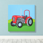 Herbert the Tractor Canvas Afdruk (Insitu (Houten vloer))