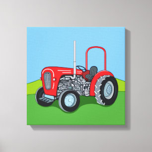 Herbert the Tractor Canvas Afdruk