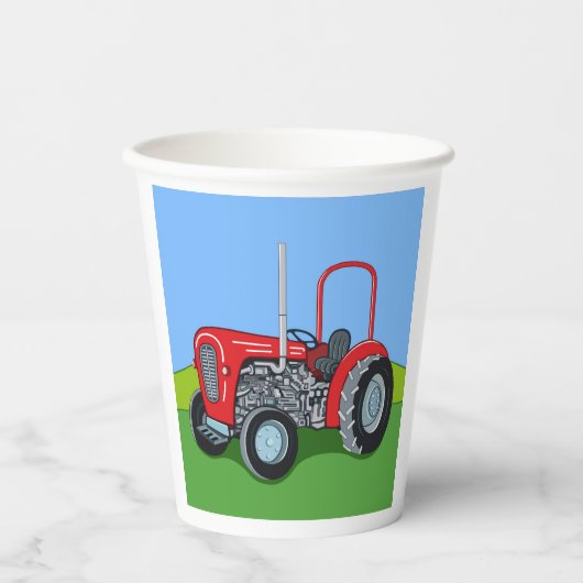 Herbert the Tractor Papieren Bekers (Voorkant)