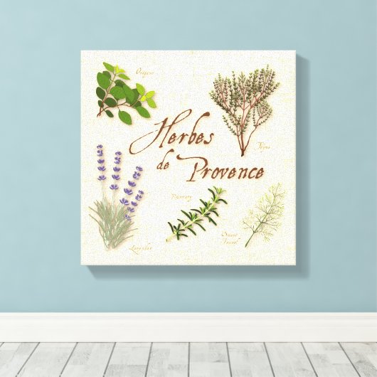 Herbes de Provence Canvas Art (Insitu (Houten vloer))