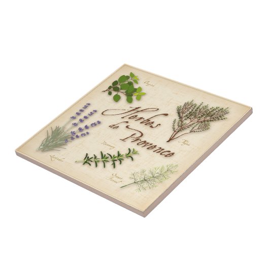 Herbes de Provence Ceramic Tile Tegeltje (Zijkant)