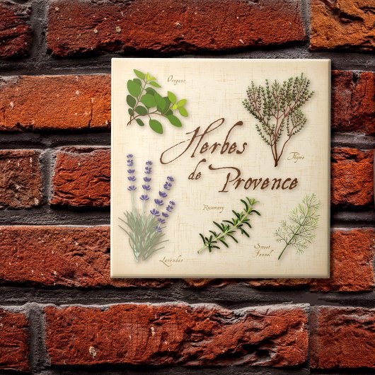 Herbes de Provence Ceramic Tile Tegeltje