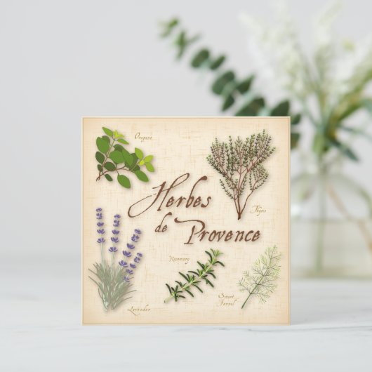 Herbes de Provence Flat Card (Staand voorkant)