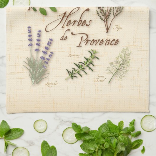Herbes de Provence Kitchen Towel Theedoek (Gevouwen)
